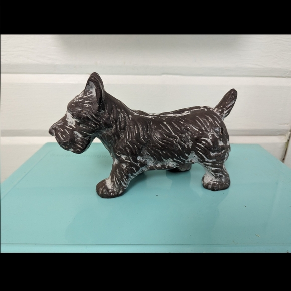 Retro Cast Iron Scottie Dog Door Stop - Picture 1 of 4
